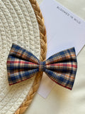 Regal Stripe Check - Classic Bow