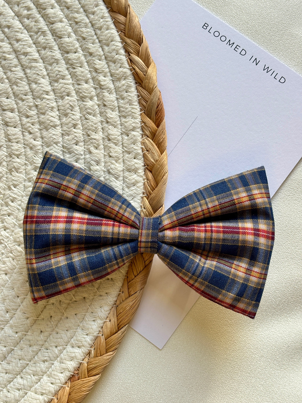 Regal Stripe Check - Classic Bow