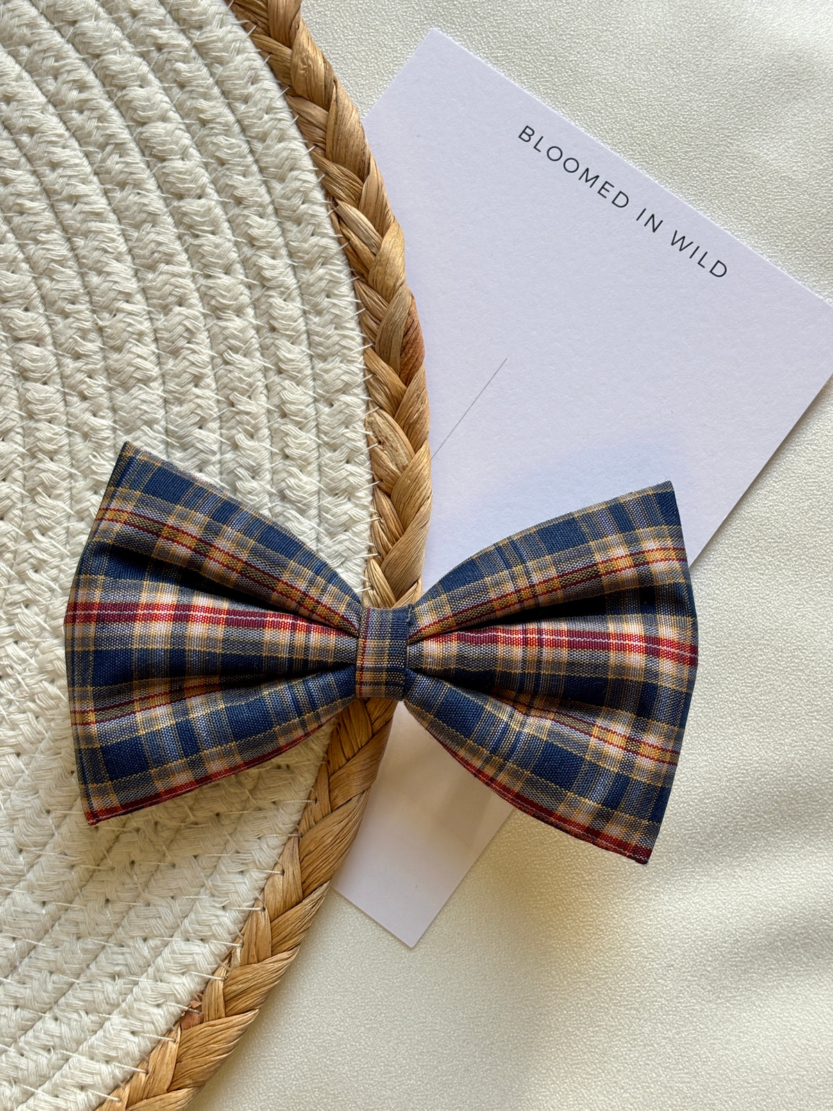 Regal Stripe Check - Classic Bow