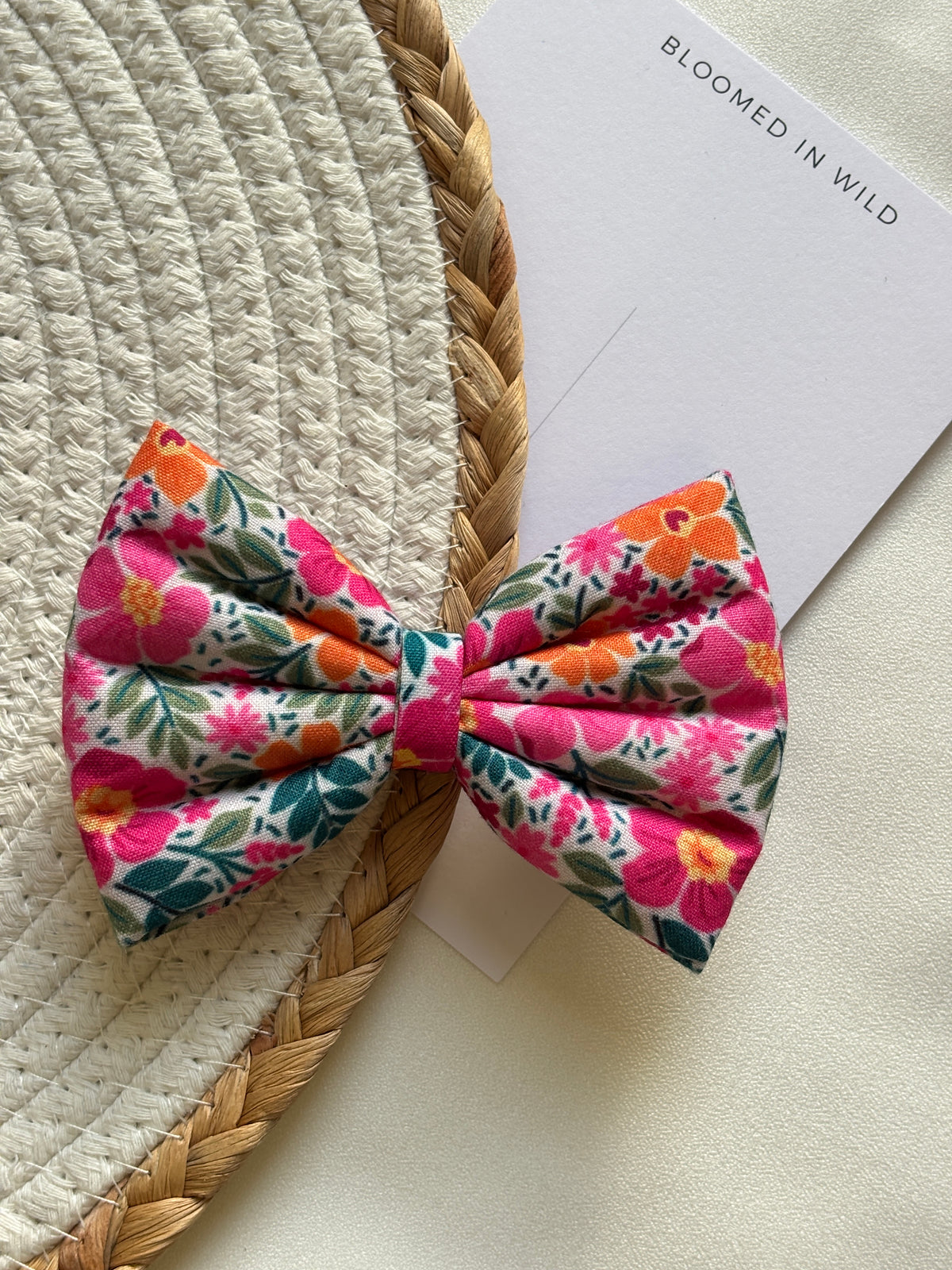 Floral Pink - Classic Bow