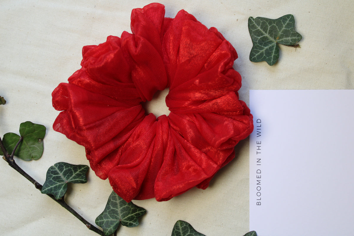 Vibrant Red Scrunchie