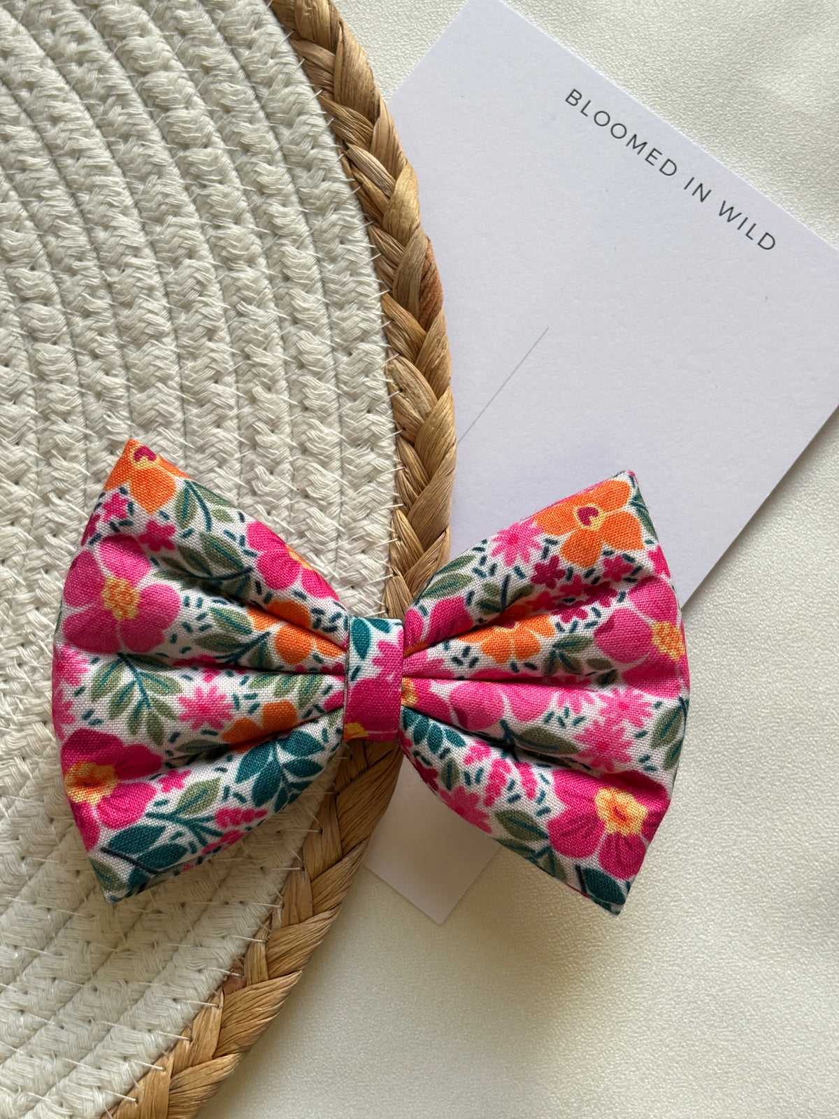 Floral Pink - Classic Bow
