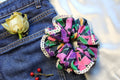 Lace enhanced multicoloured scrunchie Size Medium