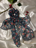 Floral Scarf Scrunchie