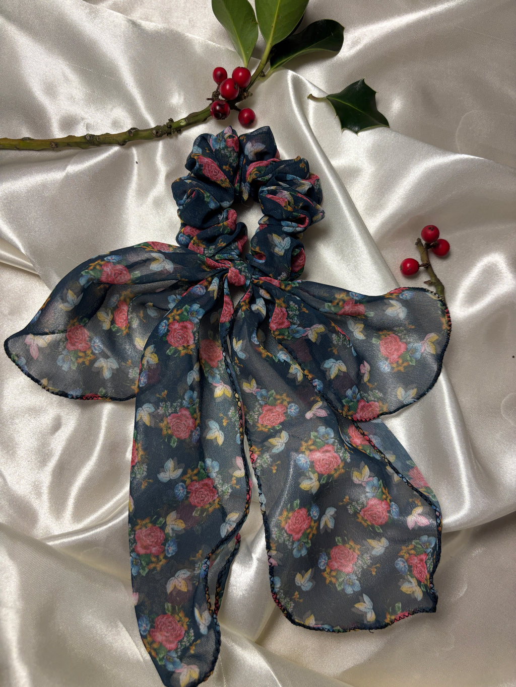 Floral Scarf Scrunchie