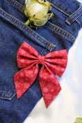 Pigtail perfection in crimson red