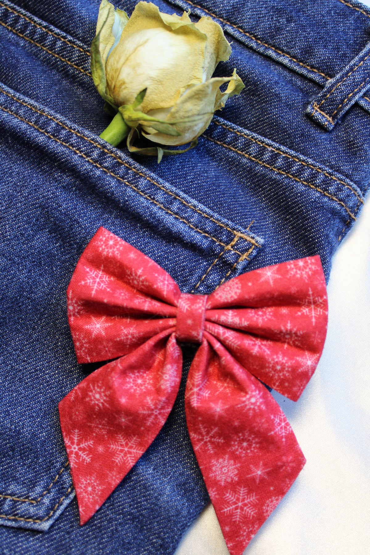 Pigtail perfection in crimson red