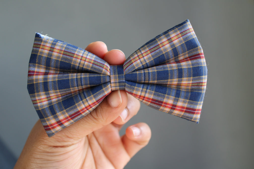 Regal Stripe Check - Classic Bow